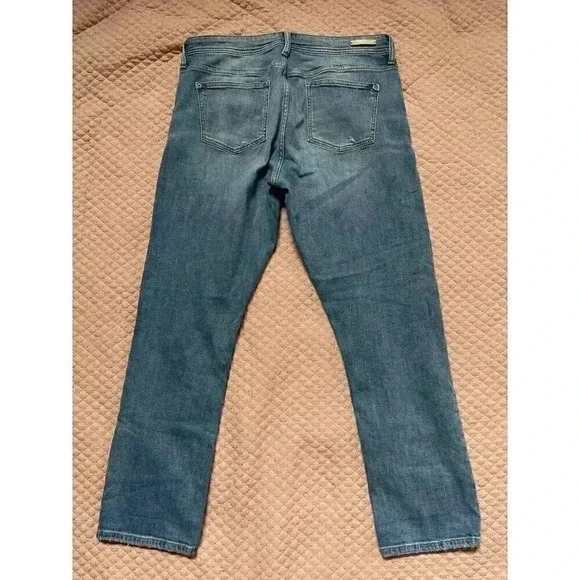 anthropologie Pilcro Women's Jeans Size 31 Blue Slim Boyfriend Long Pants - Picture 2 of 11